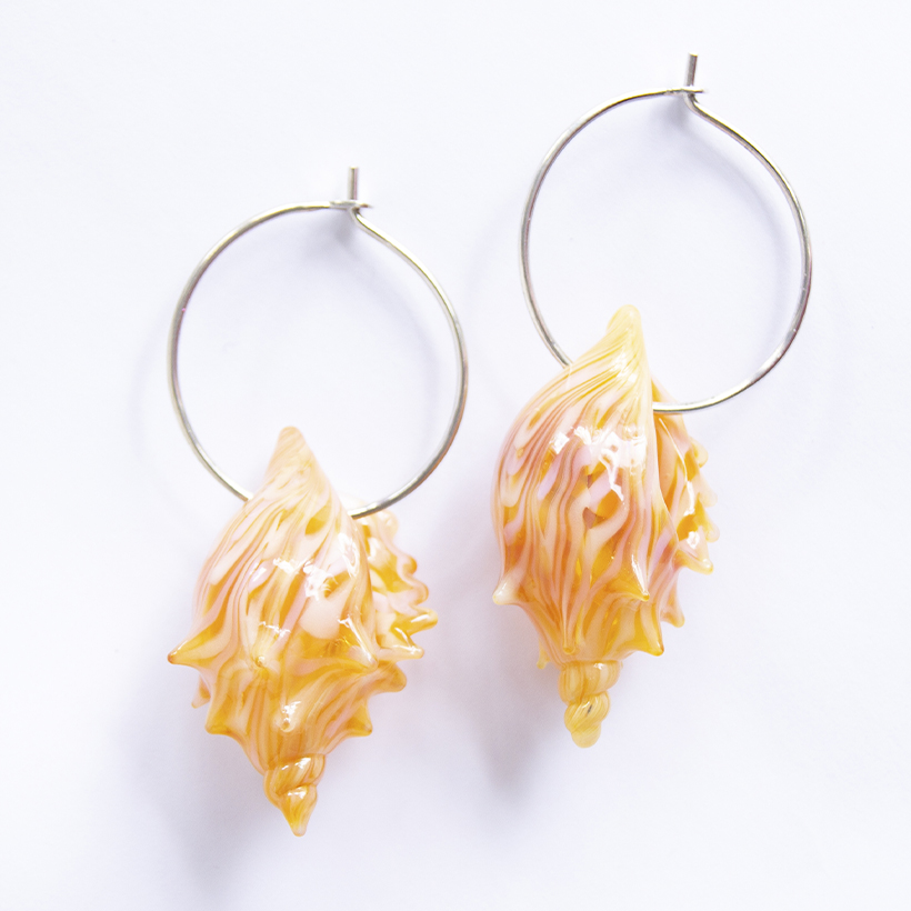 Aretes Caracolas Rosadas