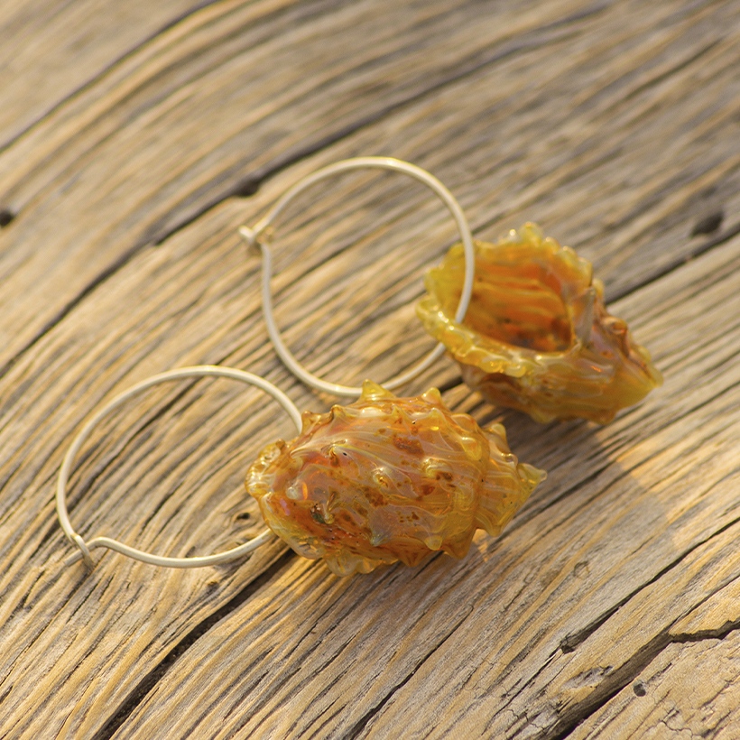 Aretes Caracolas Púrpura - Imagen 3