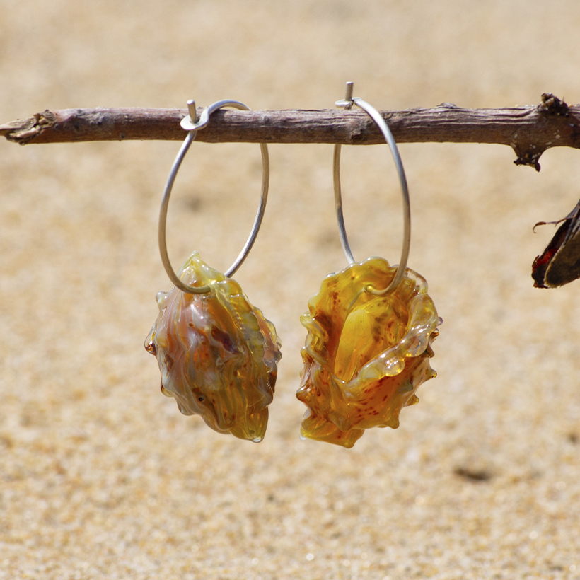 Aretes Caracolas Púrpura - Imagen 2